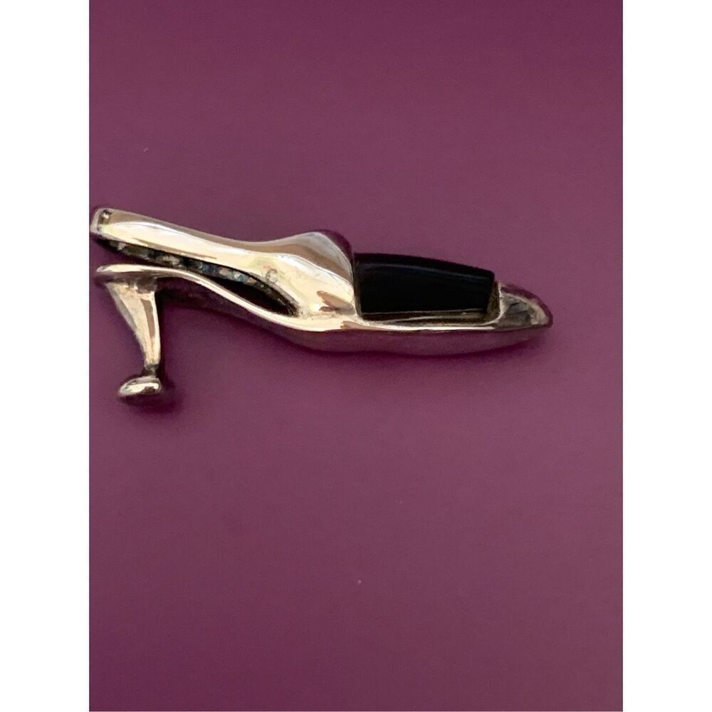 .925 Sling Back High Heel Sterling Silver Jewelry Charm #fashion